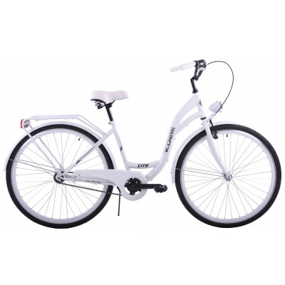 Mestský bicykel 28" Kozbike K25 1 prevodový Biely